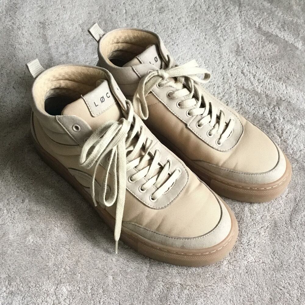 Loci Men's Ten Recycled Ocean Plastic Mid-top Sneakers In Sand/ Gum EU 39 US 7